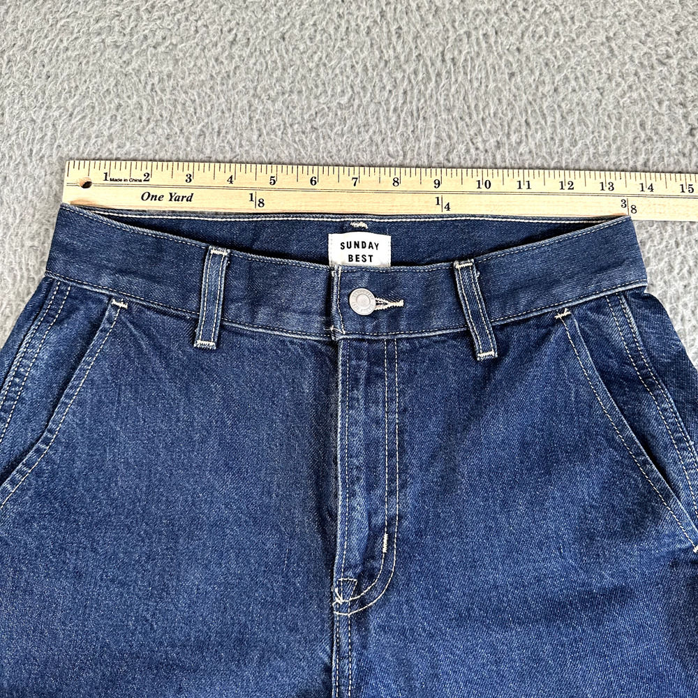 Aritzia Sunday Best Jeans Women's 0 Blue Wide Leg Baggy Cargo Y2K Style - Picture 5 of 13